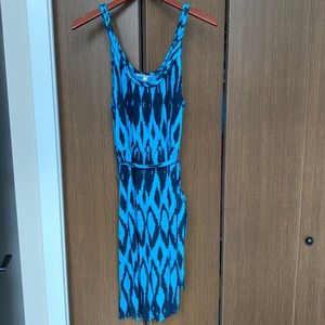 Turquoise blue and navy knee length Gap dress size medium.